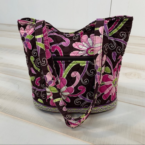 Vera Bradley Handbags - Vera Bradley Pink Brown Quilted Paisley Tote